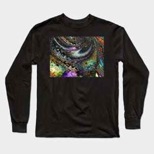 Colorful Silks for Fractal Kimonos Long Sleeve T-Shirt